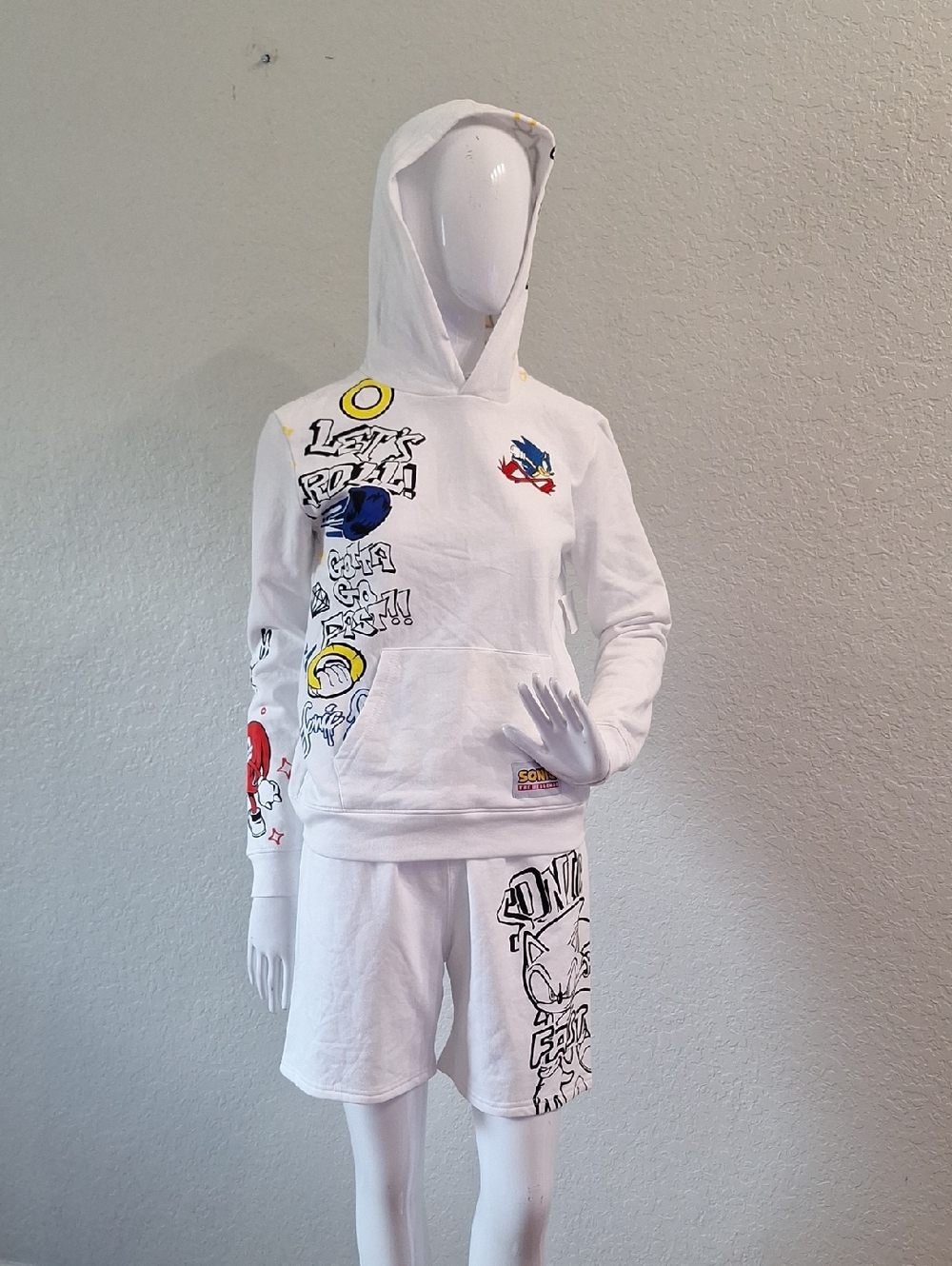 Sonic Swestshirt Hoodie&Shorts Set